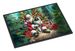 Keeshond And Santa Claus Doormat Front Door Mat Indoor Outdoor Rugs For Entryway, Non Slip Washable Low Pile, 24H X 36W_maomaolike.com