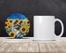 Keeshond In Sunflowers Large Sandstone Coasters Pack Of 4 Absorbent Round Coasters Decor Gifts For Men Or Women, 4 In, Multicolor_maomaolike.com