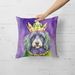 Bergamasco Sheepdog King Of Mardi Gras Throw Pillow Machine Washable, Indoor Outdoor Decorative Pillow For Couch, Bed Or Patio, 18Hx18W_maomaolike.com