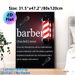 Barber Definition Painting Poster, Sleek Dark-themed Graphic Poster, Witty Descriptive Design Suitable For Barbershops And Grooming Studios_maomaolike.com