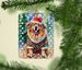 Tibetan Mastiff Christmas Porcelain Ornament Christmas Tree Hanging Decorations For Home Christmas Holiday, Rectangle, Gift, Multicolor_maomaolike.com