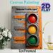 Behavior Traffic Light Painting Poster, Vintage Industrial Style Traffic Light Behavior Guide Poster, Practical Self-regulation Reminder, Suitable For_maomaolike.com