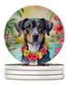 Catahoula Luau Large Sandstone Coasters Pack Of 4 Absorbent Round Coasters Decor Gifts For Men Or Women, 4 In, Multicolor_maomaolike.com