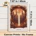 Magic Sword & Vintage Castle Painting Poster, Warm-toned Whimsical Fantasy Scene Poster, Enchanting Mystical Decor For Bedroom, Study And_maomaolike.com