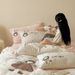1 Cartoon Patch Embroidery Waffle Milk Bedding Set Winter Thickened Warm Double-Sided Velvet Duvet Cover_maomaolike.com