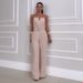 Women's Summer New Fashion Tube Top Waist Solid Color Wide Leg Jumpsuit Women's Clothing_maomaolike.com