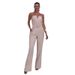 Women's Summer New Fashion Tube Top Waist Solid Color Wide Leg Jumpsuit Women's Clothing_maomaolike.com
