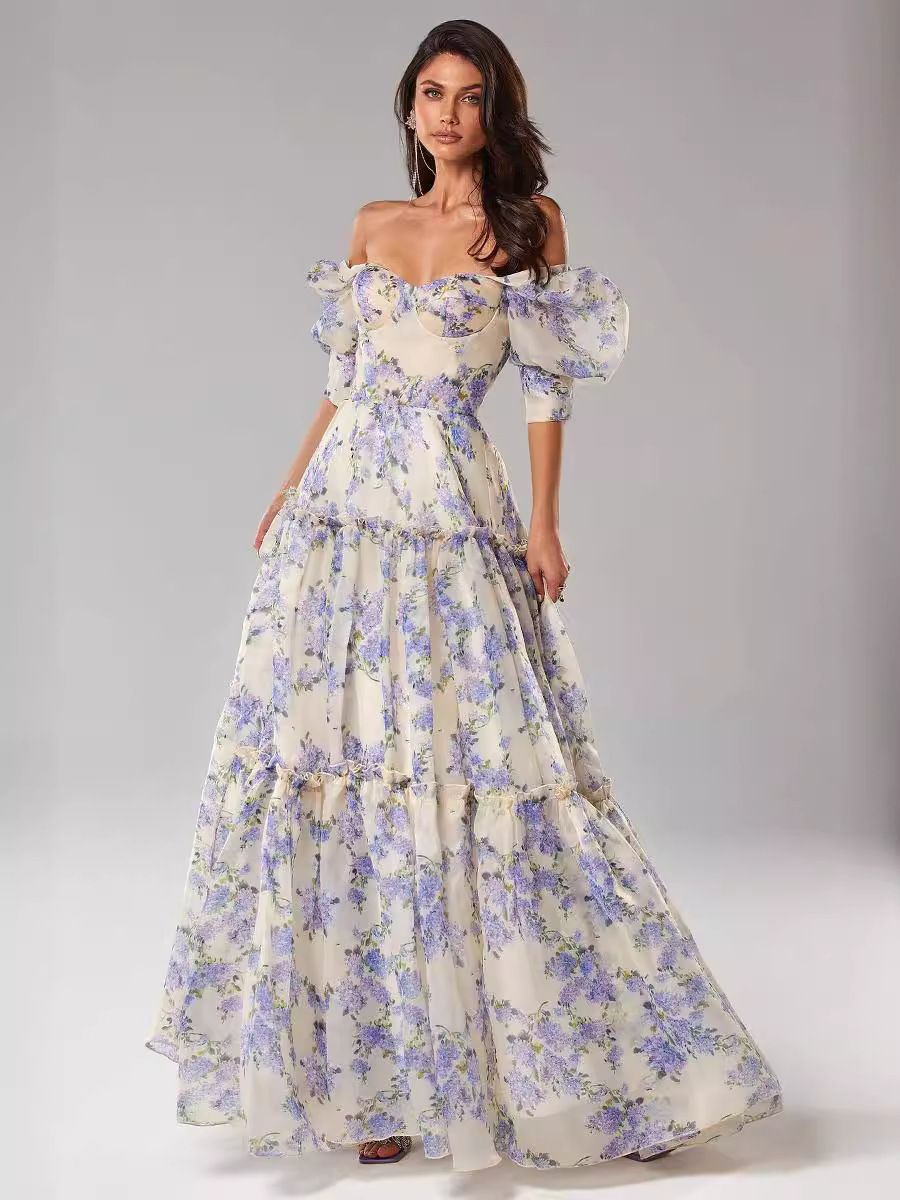 Women's Clothing fashionable organza fairy like long temperament evening dress _maomaolike.com