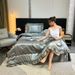 Factory Wholesale Satin Summer Solid Color Lace Edge Ice Air Conditioning Top-sale Silk Quilt Export Cross-Border E-commerce_maomaolike.com