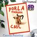 Coffee Themed Painting Poster, Vintage Retro Style Poster With Moka Pot & Spanish Coffee Slogan, Warm Decorative Piece Ideal For Kitchen, Café And_maomaolike.com