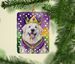 Great Pyrenees King Of Mardi Gras Porcelain Ornament Christmas Tree Hanging Decorations For Home Christmas Holiday, Rectangle, Gift, Multicolor_maomaolike.com