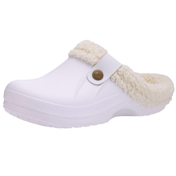Kidmi Fashion Fur Winter Fuzzy Garden Soft Waterproof For Men Indoor And Outdoor Antiskid Houes Shoes_maomaolike.com
