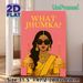 Indian Jhumka Themed Painting Poster, Vibrant Cartoon Indian Lady With Traditional Gold Jewelry Poster, Eye-catching Cultural Decor For Living Room_maomaolike.com