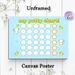Potty Training Chart Painting Poster, Adorable Cartoon Style Poster, Cheerful Duck & Toilet Paper Design To Track Potty Training Progress, Ideal For_maomaolike.com