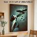Surreal Crow & Woman Painting Poster, Mysterious Dark Surreal Art Poster, Unique Expressive Design Ideal For Living Room, Art Studio And Modern_maomaolike.com