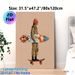 Skateboarding & Surfing Themed Painting Poster, Vibrant Cartoon Style Poster, Trendy Urban Design With Figure Holding Graffiti Surfboard On_maomaolike.com