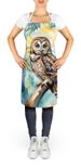 Spotted Owl Apron Cooking Kitchen Server Baking Crafts Gardening For Adult Women Men, Unisex, Large, Multicolor_maomaolike.com