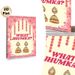 Jhumka Earring Themed Painting Poster, Vibrant Pink Floral Indian Style Poster, Cultural Aesthetic Design With Ornate Jhumka Earrings, Ideal Decor For_maomaolike.com