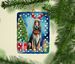 Afghan Hound Christmas Reindeer Porcelain Ornament Christmas Tree Hanging Decorations For Home Christmas Holiday, Rectangle, Gift, Multicolor_maomaolike.com