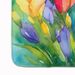 Freesias In Watercolor Memory Foam Kitchen Mat Machine Washable Anti-Fatigue Mat Cushion Comfort Bath Mat Or Kitchen Rug_maomaolike.com