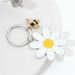 Creative little bee flower keychain pendant backpack schoolbag pendant DIY jewelry accessories metal car keychain_maomaolike.com