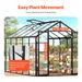 VEVOR Polycarbonate Greenhouse 8 X 10 Ft Outdoor Walk-in Greenhouse For Garden_maomaolike.com