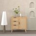 Modern Rattan Wood Dresser Wood Storage Cabinet Sideboard For Bedroom, Living Room, Entryway, Hallway_maomaolike.com