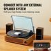 VEVOR Vinyl Record Player, 3-Speed, Belt Driven Turntable Record Player With Built-in 3W Speaker Magnetic Cartridge, Support 33/45/78 RPM Bluetooth Aux In RCA Output, For 7/10 /12 In Vinyl Records_maomaolike.com