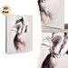 Abstract Female Back Charcoal Sketch Painting Poster, Monochrome Expressive Loose Drawing Poster, Minimalist Artistic Decor For Living Room, Bedroom_maomaolike.com