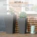 2-Pack Outdoor Planter Set, Flower Pots With Drainage Holes, Durable & Stackable Plant Pot, 22in & 18in, For Porch, Entryway, Patio, Yard, Garden, Gray_maomaolike.com
