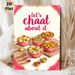 Indian Chaat Themed Painting Poster, Vibrant Cartoon-style Indian Street Food Poster, Appealing Flavorful Chaat Design Ideal For Kitchen, Dining Space_maomaolike.com