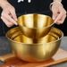 3pcs Stainless Steel Basin, Golden Cooking Mixing Baking Special Kitchen And Noodle Basin Salad Bowl_maomaolike.com