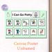 Potty Training Painting Poster, Cute Cartoon Step-by-Step Guide Poster, Visual Toilet Routine Instruction, Ideal For Bathroom_maomaolike.com