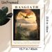 Basgiath Dragon Fantasy Painting Poster, Atmospheric Sunset Castle & Mountain Landscape Poster, Enchanting Magical Design, Ideal For Home Decor, Study_maomaolike.com