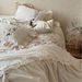 Pastoral Girl Heart French Cotton Linen Four-Piece Set Small Floral Duvet Cover Bed Sheet Lace Bedding_maomaolike.com