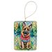 German Shepherd Christmas Porcelain Ornament Christmas Tree Hanging Decorations For Home Christmas Holiday, Rectangle, Gift, Multicolor_maomaolike.com