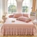 Korean Style Princess Skirt Silk Cooling Three-Piece Set Summer Lace Bed Cover Ice Bean Air Conditioning Mat Washable_maomaolike.com