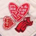 Pink Heart Cute Embroidery Patches For Hats/T-shirt/Jeans Girls Kids Iron On Patches For Clothes Courage Love Fusible Patch DIY_maomaolike.com