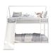 Twin Over Twin House Bed With Ladder And Slider, House Bed, Bunk Bed_maomaolike.com