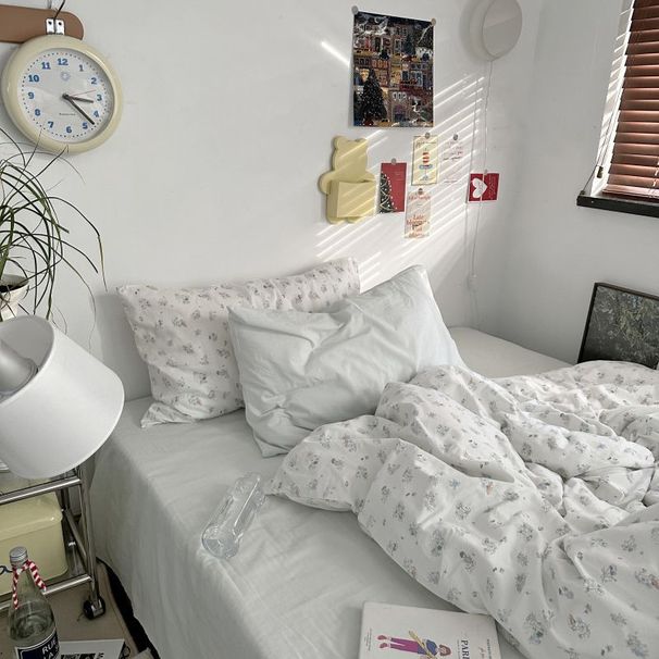 Wholesale INS Korean Fresh Children's Pure Four-Piece Girly Cartoon Style Full Cotton Twill 4-Piece Bedding Set_maomaolike.com