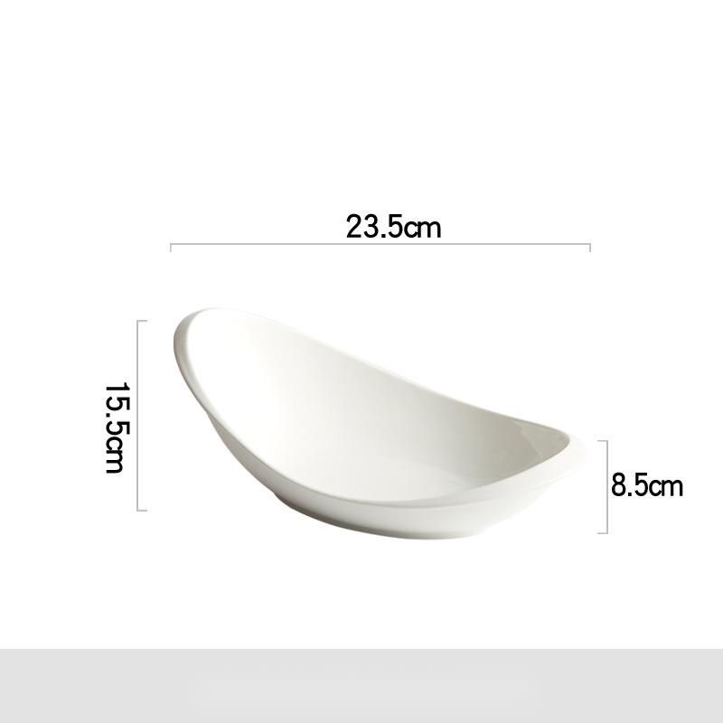 2022 New White Irregular High-End Oval Dish Home Use, Creative Dining Plate For Hotel Restaurant Tableware_maomaolike.com