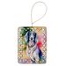 Saluki Christmas Porcelain Ornament Christmas Tree Hanging Decorations For Home Christmas Holiday, Rectangle, Gift, Multicolor_maomaolike.com