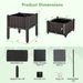 2 Set Space-Saving Design Elevated Plastic Raised Garden Bed Planter Kit For Flower Vegetable Grow_maomaolike.com