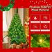 6FT Grass Green Christmas Tree, Large Branches Pine Tree, Pre-Lit Set With Tree & Garland & Wreath, Artificial Christmas With Pine Cones, Hinged Xmas Tree , For Holiday Party Ofiice Home_maomaolike.com