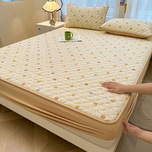 Double Layer Gauze Quilted Single Piece Dustproof Mattress Protector 2025 New Model Cover Bed Sheet Set_maomaolike.com