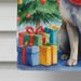 Keeshond Christmas Reindeer House Flag Large Porch Sleeve Pole Decorative Outside Yard Banner Artwork Wall Hanging, Polyester, House Size, Multicolor_maomaolike.com