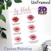 Lip Blush Healing Stages Painting Poster, Clean Minimalist Lip Aftercare Guide Poster, Detailed Healing Phase Illustration, Suitable For Beauty Salons_maomaolike.com