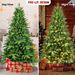 6FT PE/PVC Mixed Automatic Christmas Tree With Lights Xmas Decoration Light Up Holiday Season_maomaolike.com
