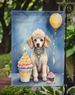 White Toy Poodle Happy Birthday Garden Flag Mailbox Flag Decorative Yard Flag Banner Outside Patio Artwork Yard Flower Beds, Garden Size, Multicolor_maomaolike.com
