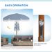 7 X 7 Ft Outdoor Umbrella With Tilt, Vent, Patio Market Table Umbrella Parasol With Fringed Ruffles And Flounce, Blue_maomaolike.com